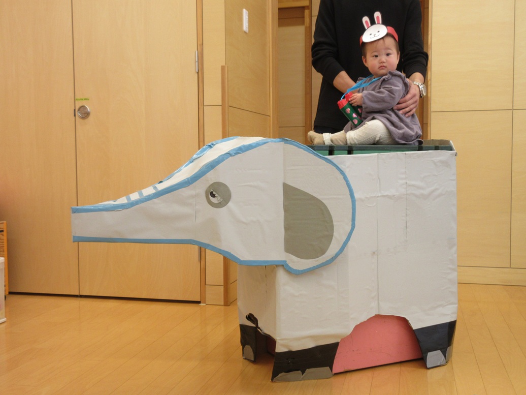 ゾウさんに乗ったよー💖